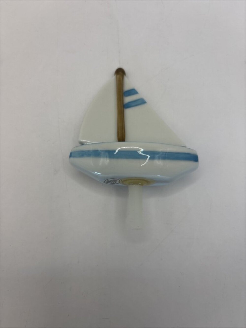 Nora Fleming Mini Retired Blue Sailboat A136 "Sail Me Away" Nautical Beach - Picture 2 of 5